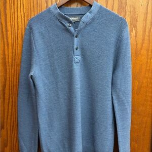 Bonobos Men's Henley Sweater in Slate Blue